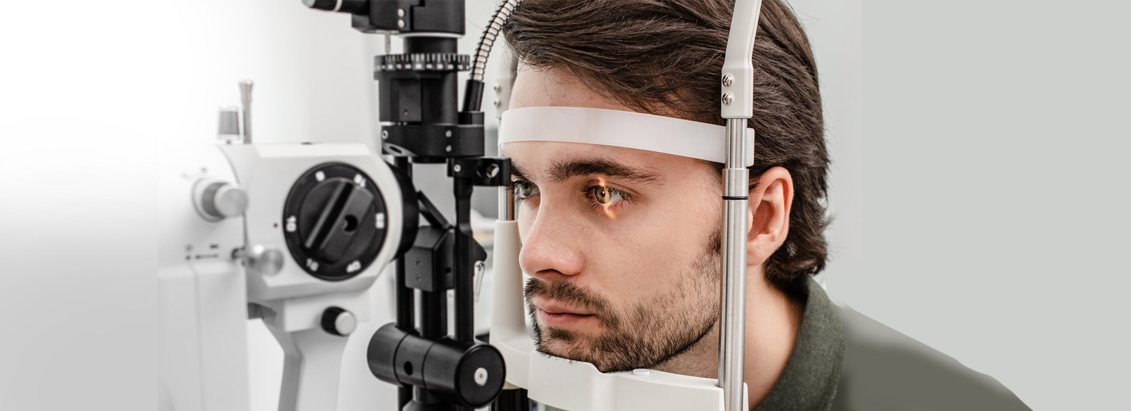 young man during eye exam in Oakville